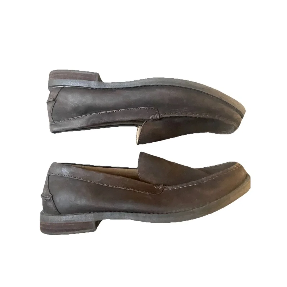 Ralph Lauren Kristoffer Brown Leather Loafers Men's 12D Slip On Dress Shoes